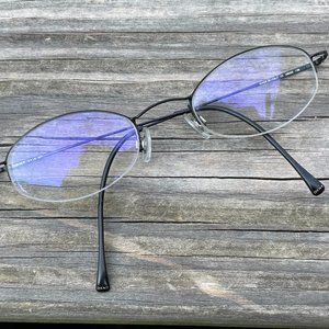 DKNY Glasses Frame Made in Italy Black Metal Glass